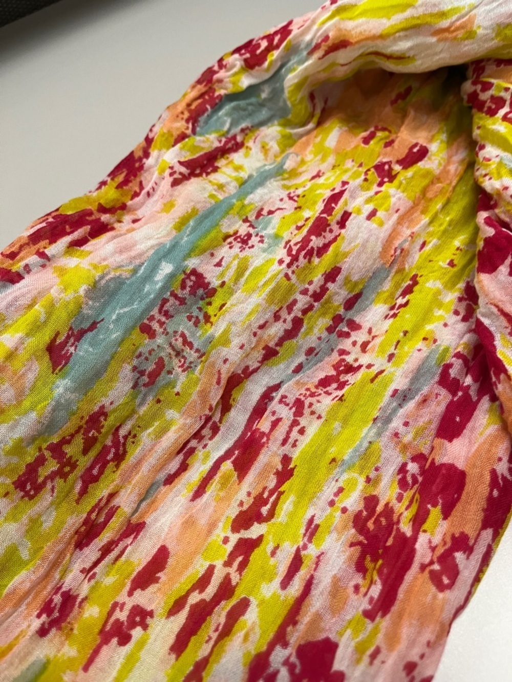 lulla Collection by Bindya Women's Multicolor Floral Scarf - Pink & Orange - Picture 6 of 8
